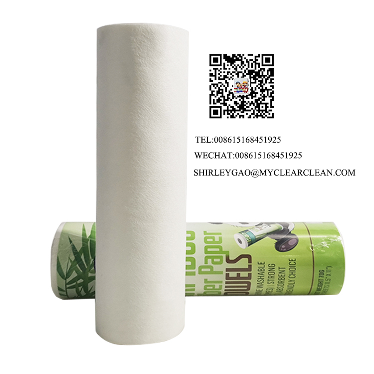 Washable Reusable Non Woven Paper Rolls Reusable Unpaper Roll Bamboo Paper Roll
