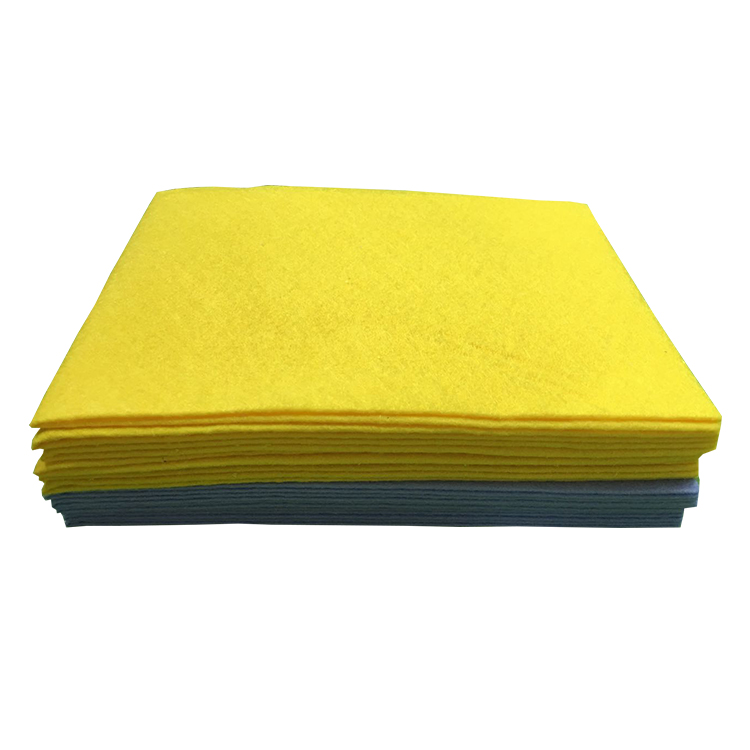 BSCI ISO9001 Needle Yellow Non-woven Cleaning Cloth Reusable And Absorbent Wipes