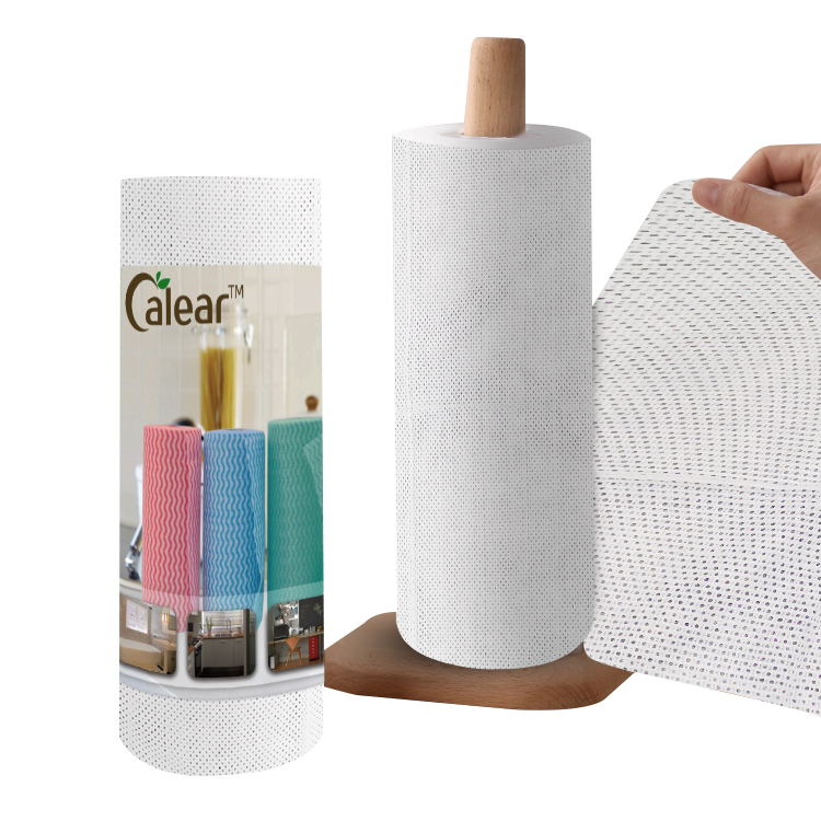 Clean room wipe spunlaced nonwoven fabric roll disposable non-woven dishcloth